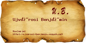 Ujvárosi Benjámin névjegykártya