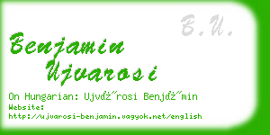 benjamin ujvarosi business card